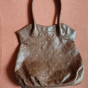 Vintage* axcess Liz Claiborne Large Brown Over Shoulder Handbag/Purse